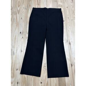 CHICO'S 1 / Size 8 Chino style Pull On Wide Leg Dress Career Pants in Black